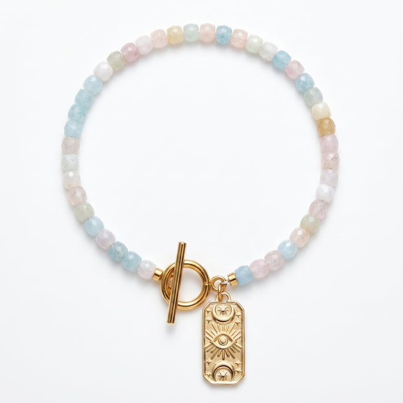 Customized for Liam C. from Vancouver, Canada - Morganite Love Bracelet 4-5mm