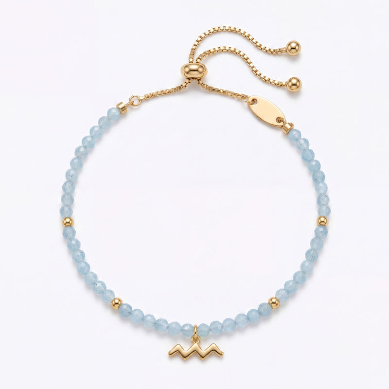 Customized for Owen K. from Boulder, CO - Aquamarine Calm Bracelet 3mm