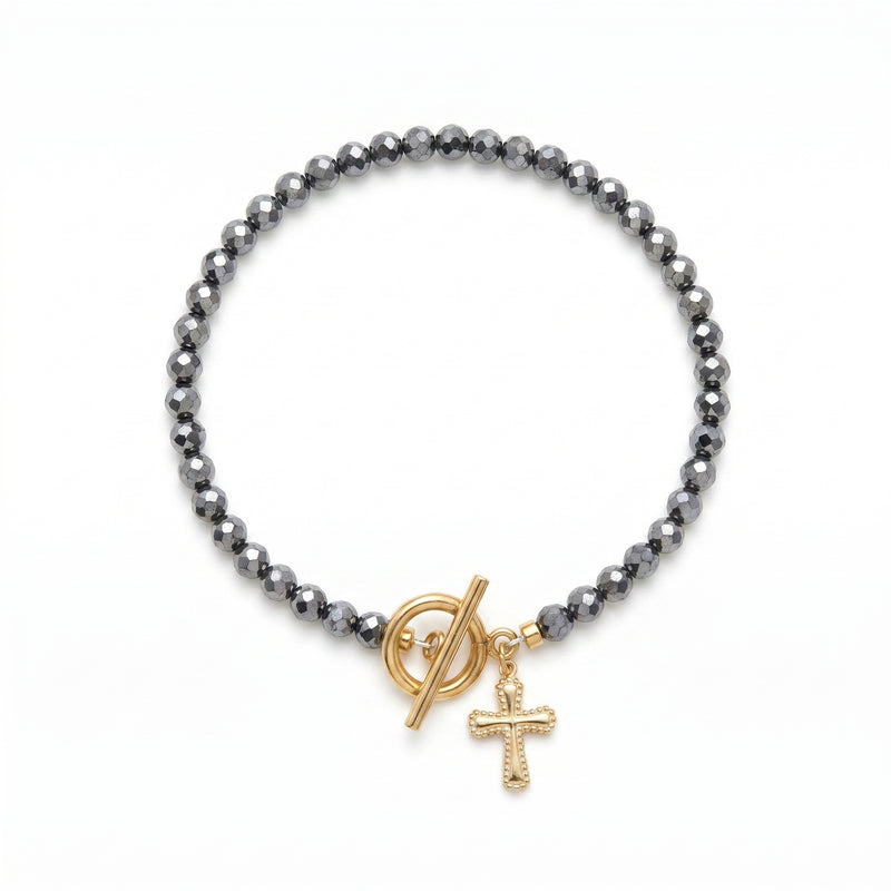 Customized for Caleb N. from Richmond, VA - Hematite Protection Bracelet 4mm