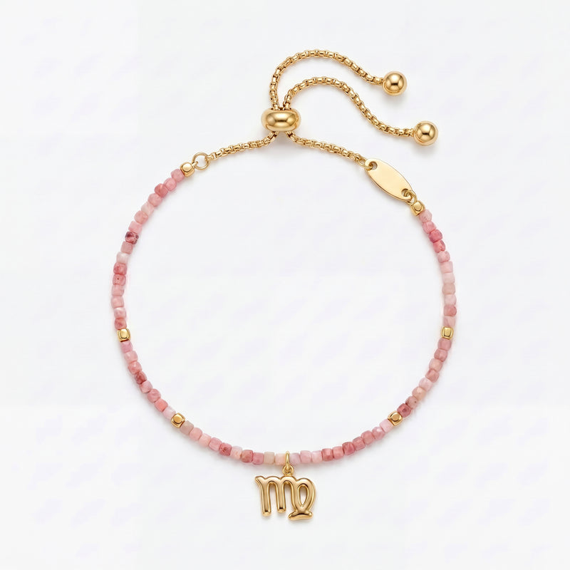 Customized for Leo H. from Detroit, MI - Rhodonite Love Bracelet 2-2.5mm