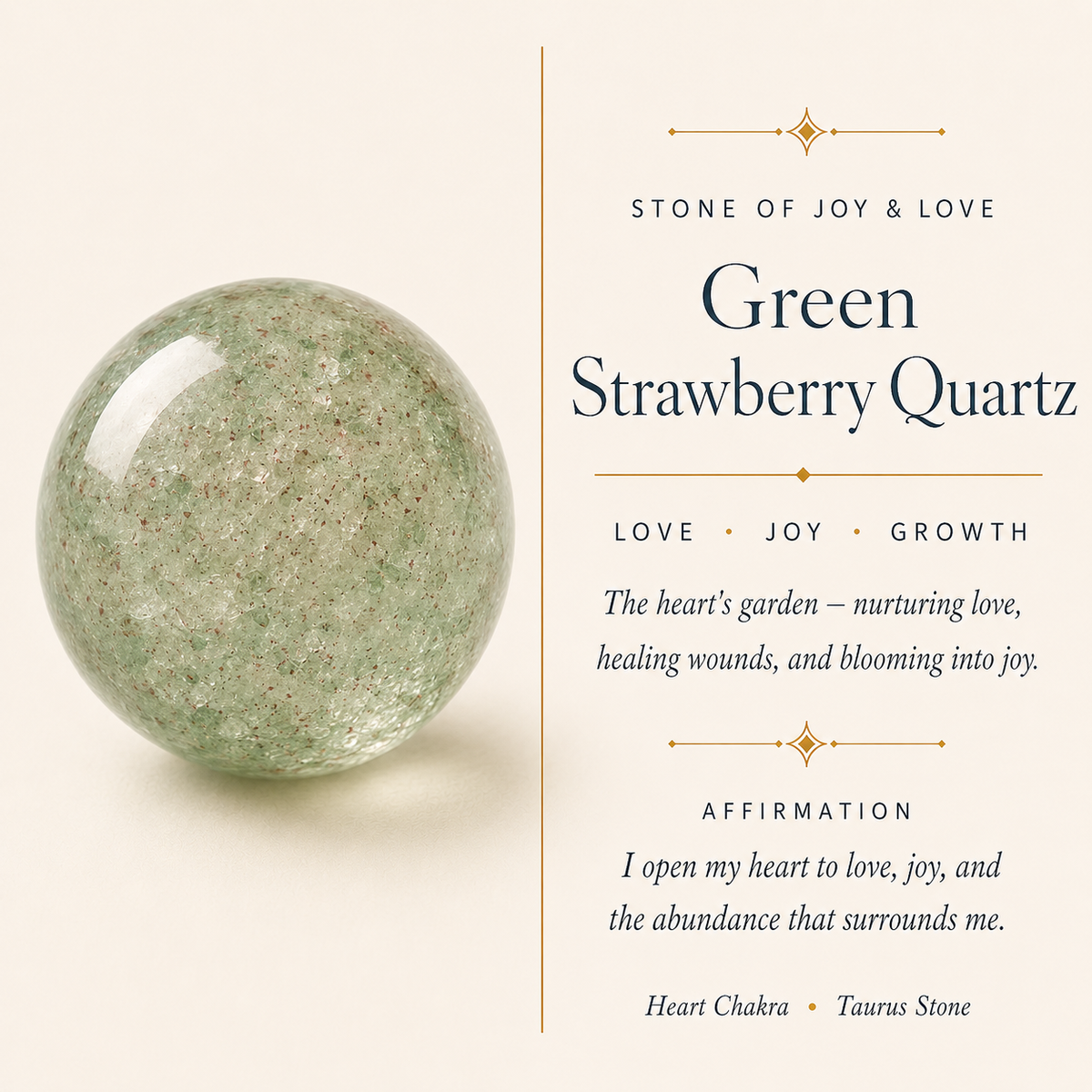 Green Strawberry Quartz stone reference