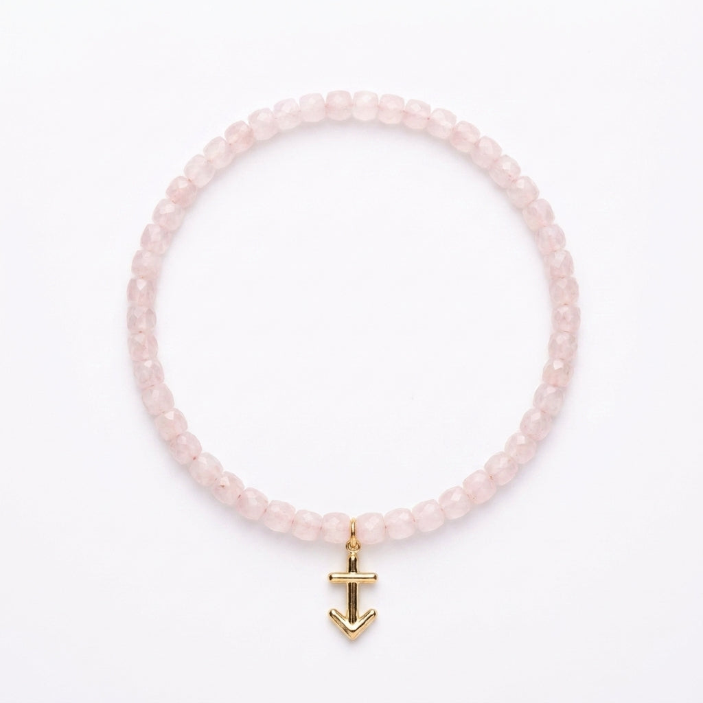 Customized for Jackson O. from Orlando, FL - Rose Quartz Love Bracelet 4-5mm