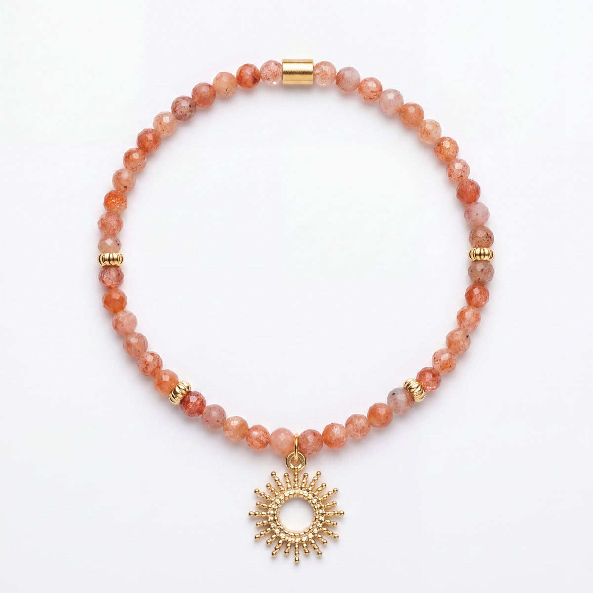 Customized for Henry V. from Minneapolis, MN - Golden Sunstone Abundance Bracelet 4mm