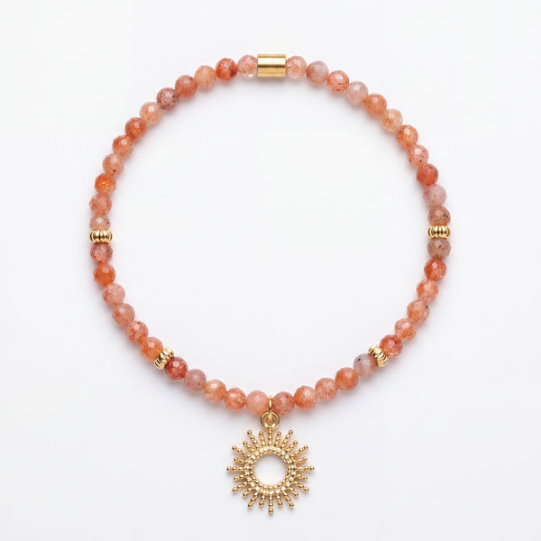 Customized for Henry V. from Minneapolis, MN - Golden Sunstone Abundance Bracelet 4mm