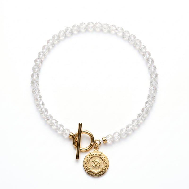 Customized for Arjun P. from Singapore - Clear Quartz Clarity Bracelet 4mm