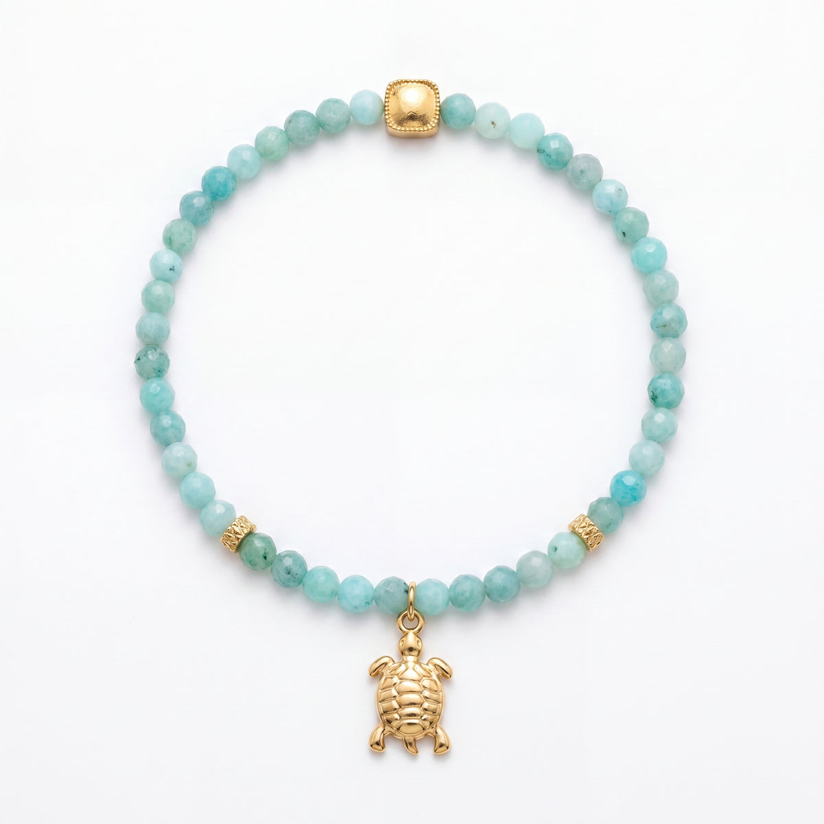 Customized for Harper J. from Dallas, TX - Amazonite Calm Bracelet 4mm