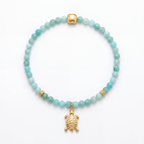 Amazonite Crystal Bracelet – 4mm Beads for Calm & Clarity