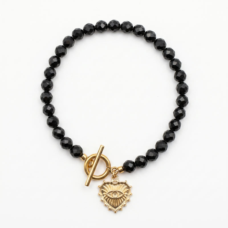 Customized for Eli T. from Memphis, TN - Black Spinel Protection Bracelet 6mm