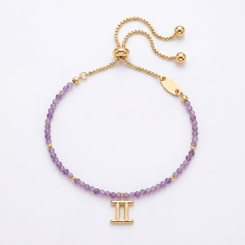 Amethyst Crystal Bracelet ��� 2mm Beads for Calm & Clarity
