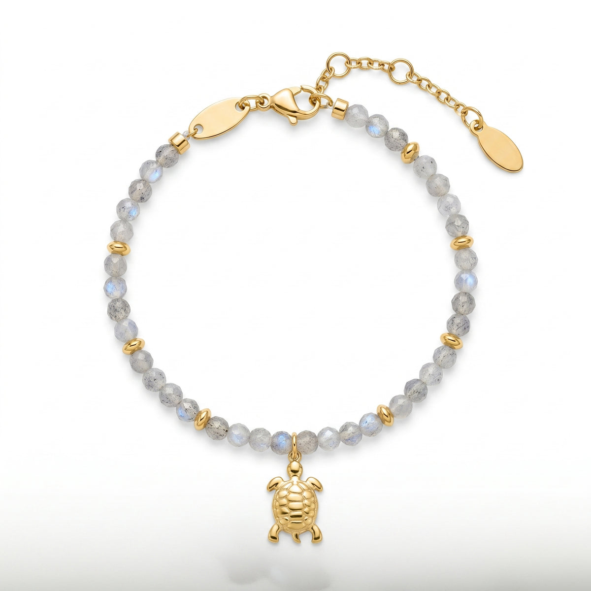 Customized for Mila N. from Dublin, Ireland - Gray Moonstone Calm Bracelet 4mm