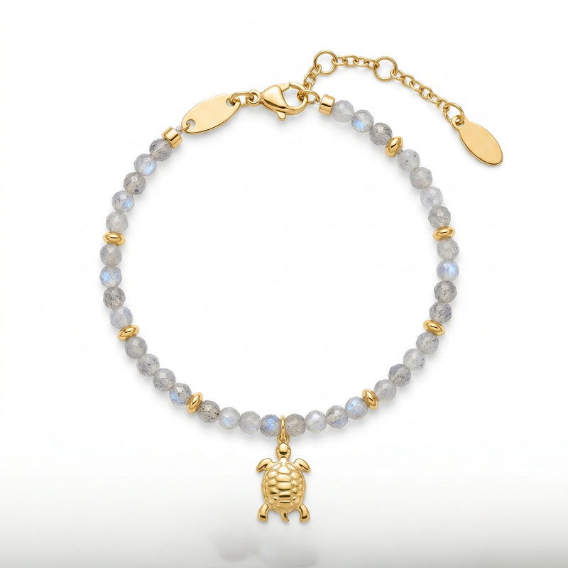Customized for Mila N. from Dublin, Ireland - Gray Moonstone Calm Bracelet 4mm