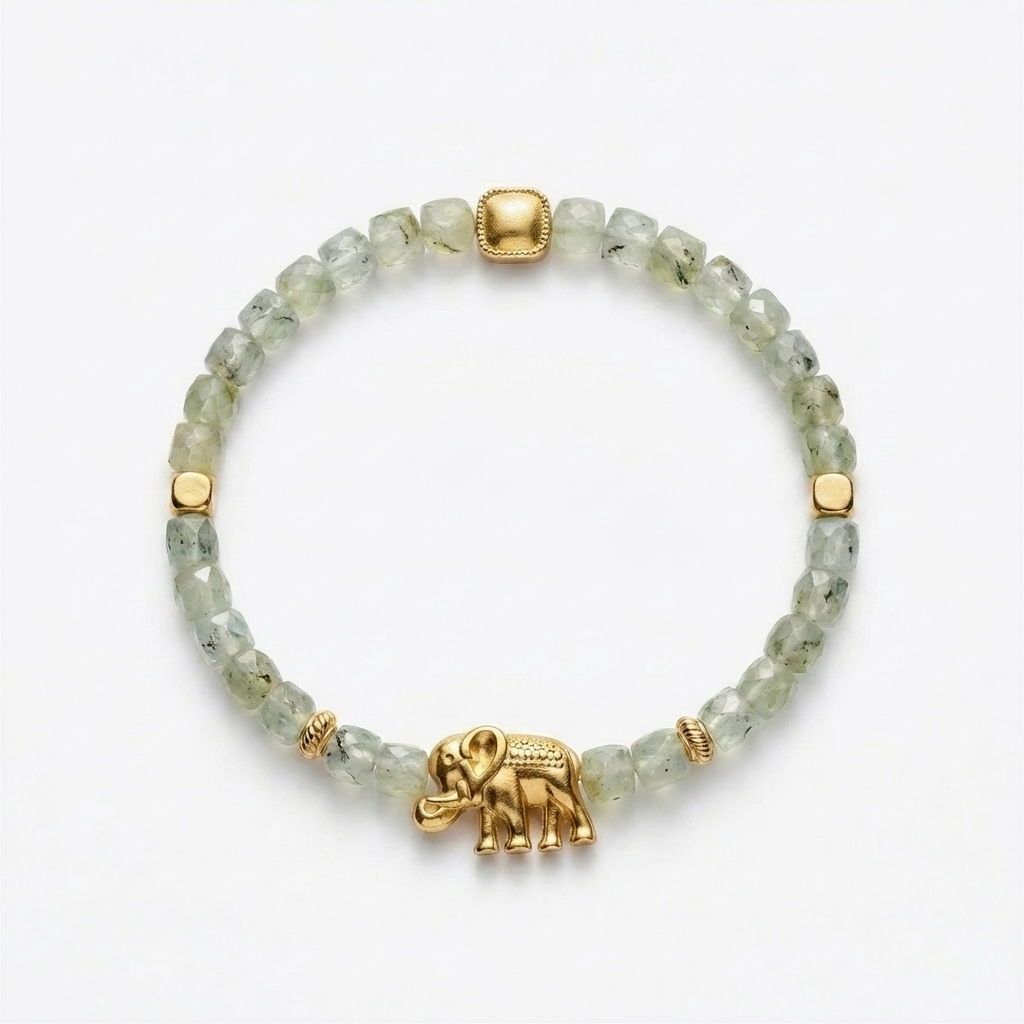 Customized for Sophia D. from Miami, FL - Prehnite Calm Bracelet 4-5mm