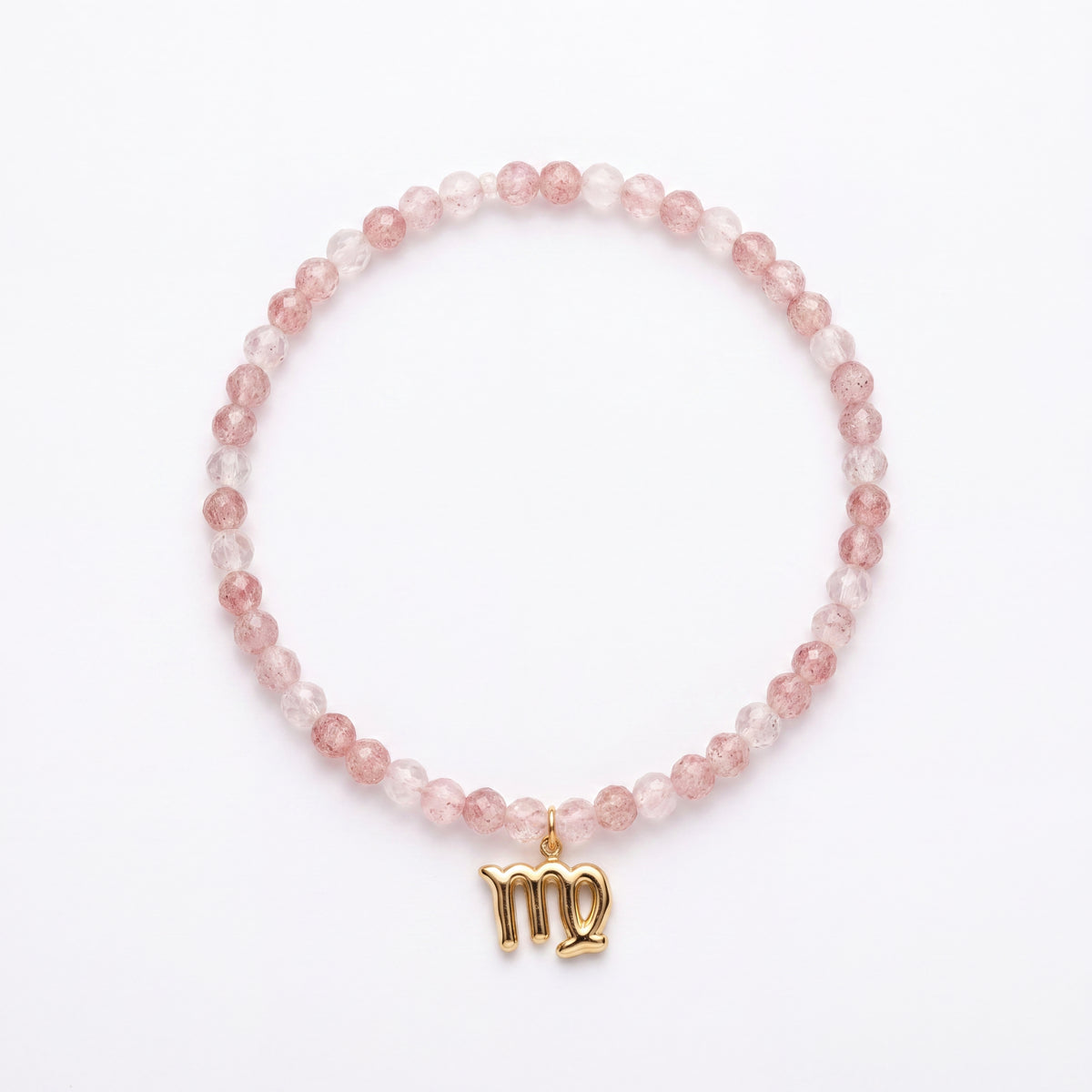 Customized for Aiden Z. from Santa Fe, NM - Strawberry Quartz Love Bracelet 4mm