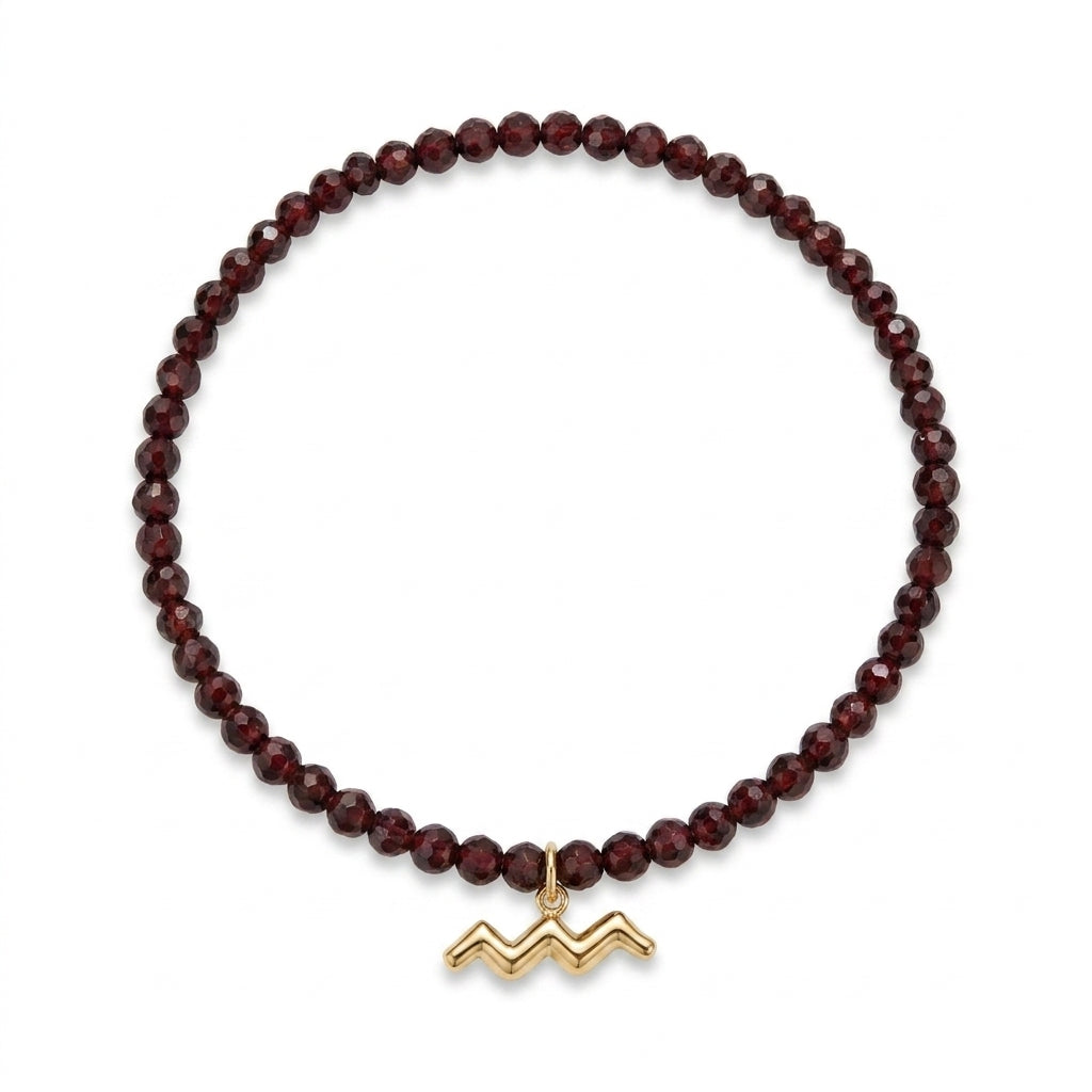 Customized for Aria F. from Honolulu, HI - Garnet Love Bracelet 4mm