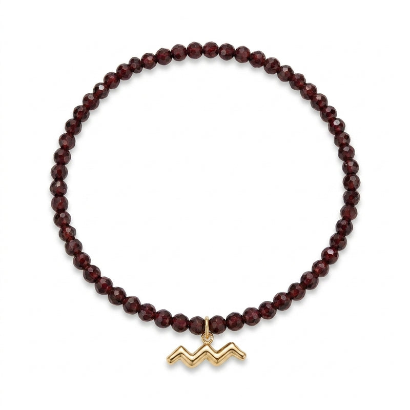 Customized for Aria F. from Honolulu, HI - Garnet Love Bracelet 4mm