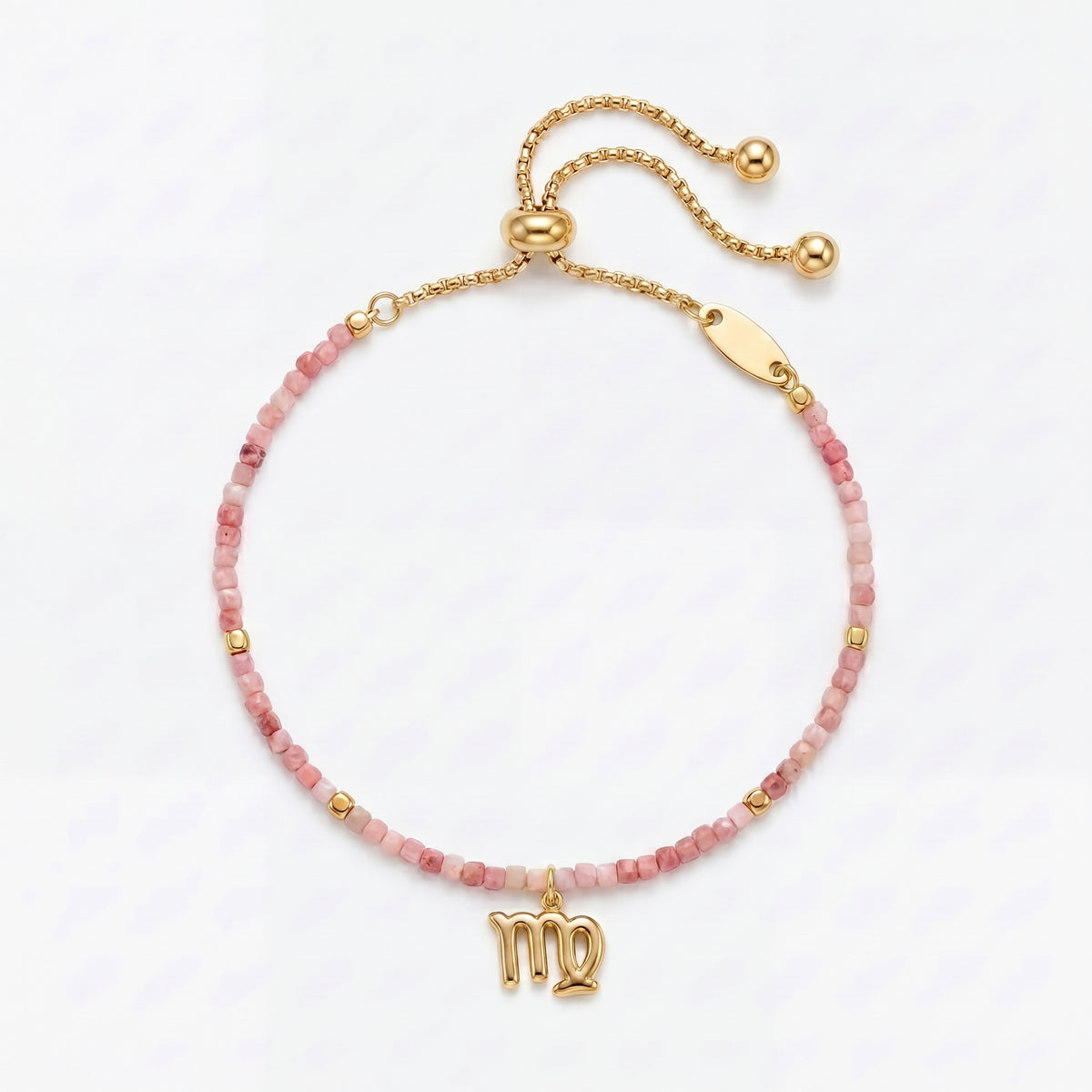 Customized for Leo H. from Detroit, MI - Rhodonite Love Bracelet 2-2.5mm