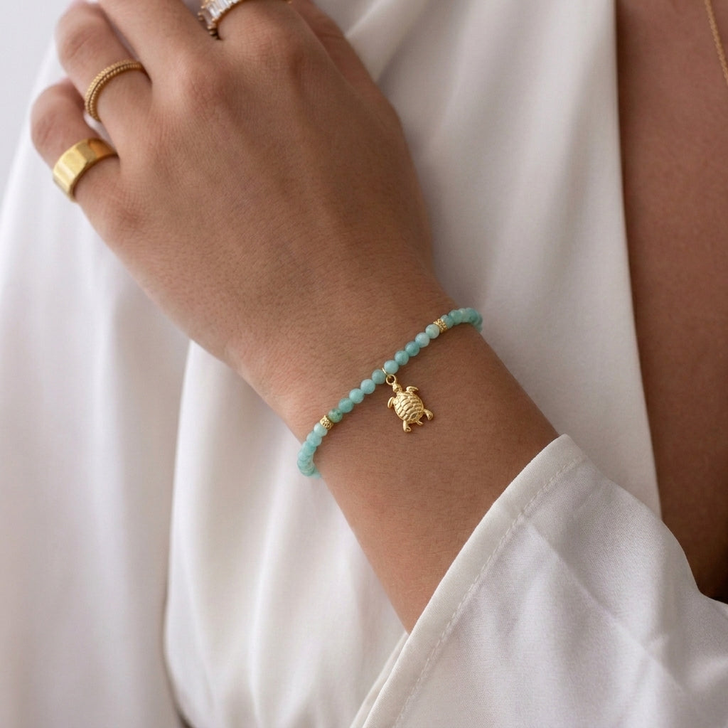 Customized for Harper J. from Dallas, TX - Amazonite Calm Bracelet 4mm