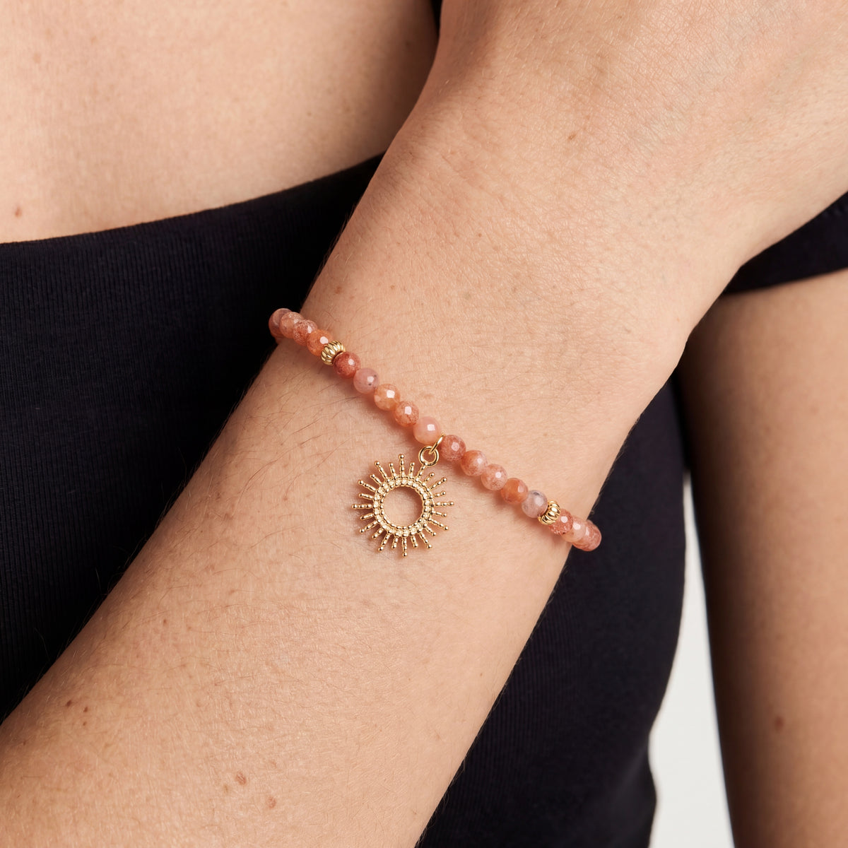 Customized for Henry V. from Minneapolis, MN - Golden Sunstone Abundance Bracelet 4mm