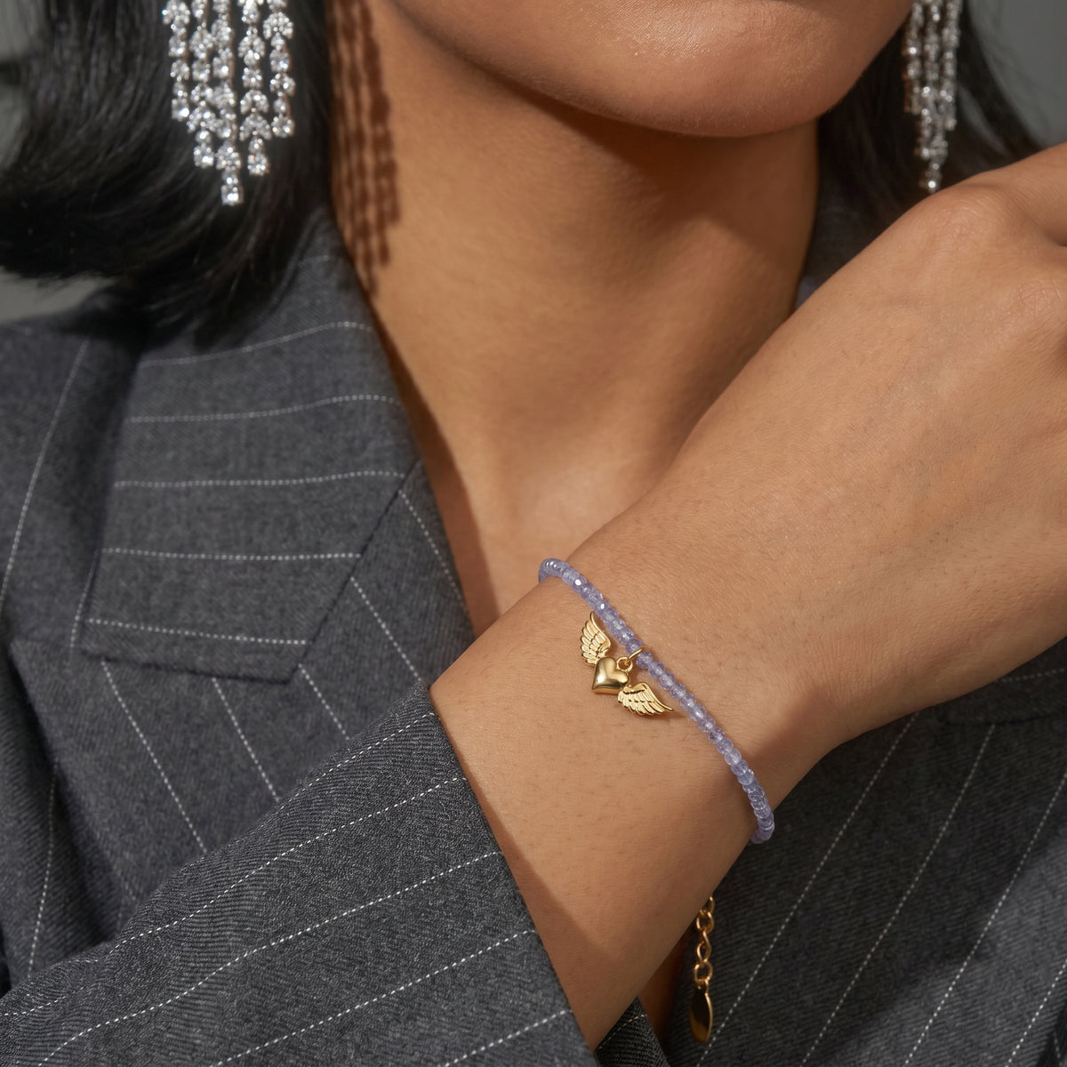 Customized for James H. from New York, NY - Iolite Calm Bracelet 2-2.5mm