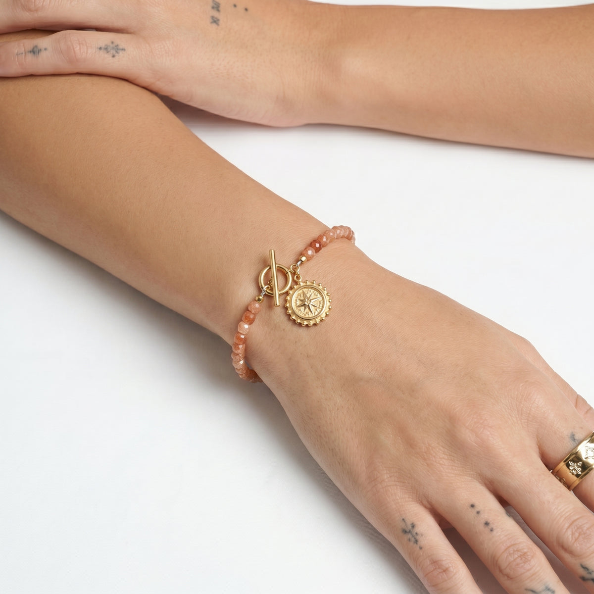Customized for Stella J. from Palm Springs, CA - Golden Sunstone Abundance Bracelet 4-5mm