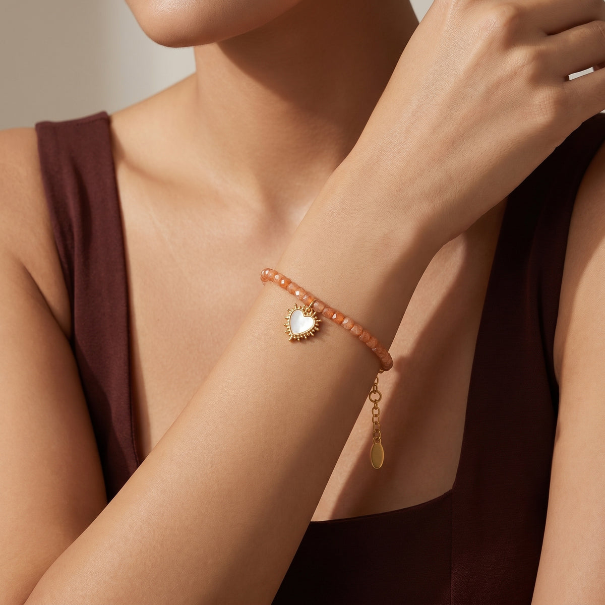 Customized for Maya R. from Los Angeles, CA - Golden Sunstone Abundance Bracelet 4-5mm