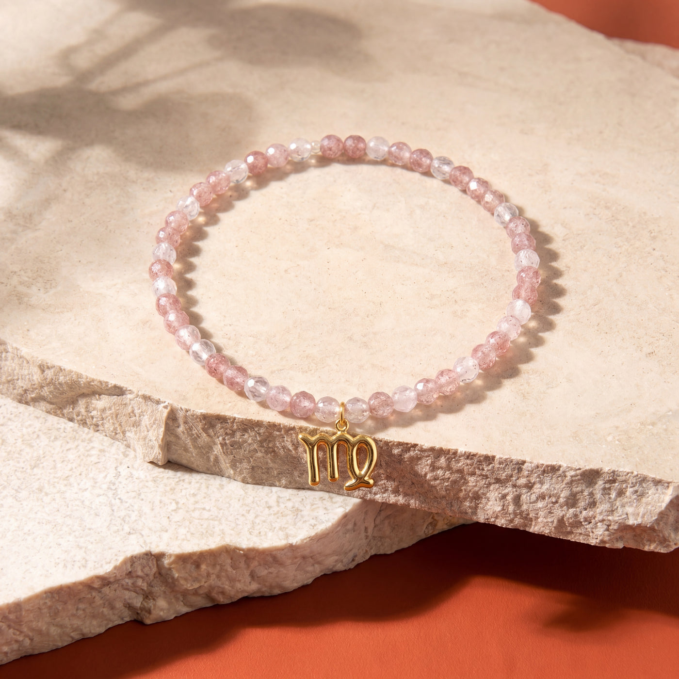 Customized for Aiden Z. from Santa Fe, NM - Strawberry Quartz Love Bracelet 4mm