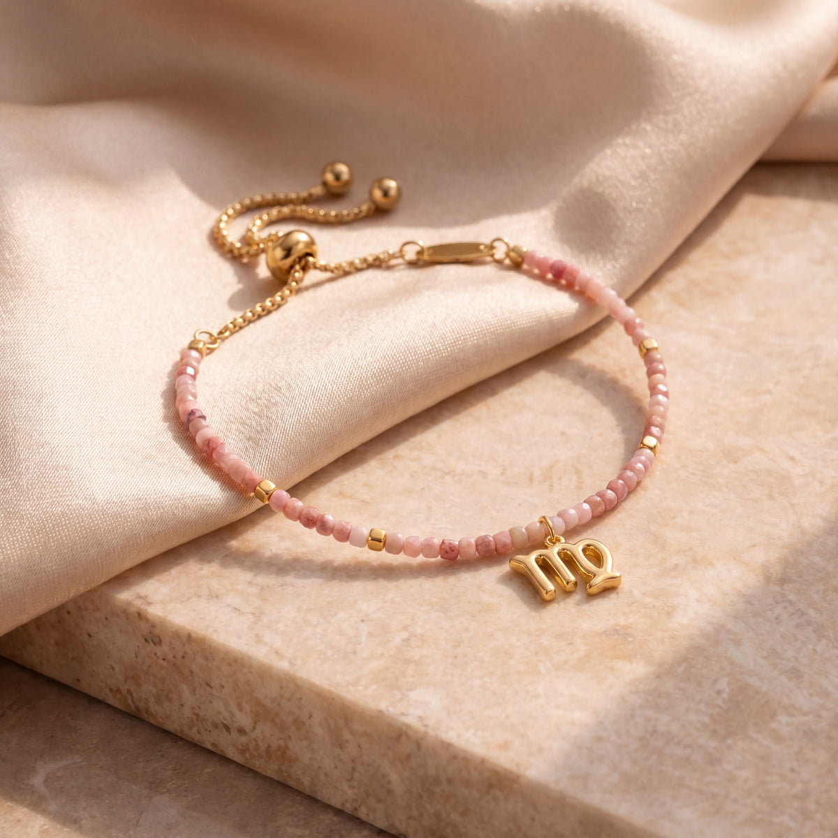 Customized for Leo H. from Detroit, MI - Rhodonite Love Bracelet 2-2.5mm