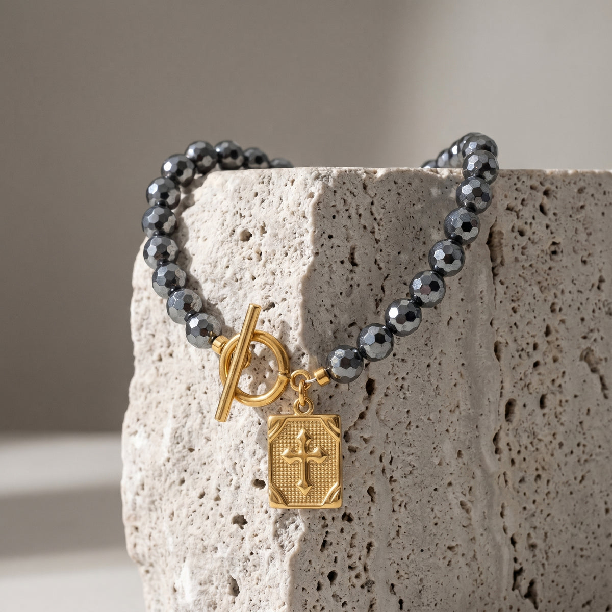 Customized for Jade L. from Toronto, Canada - Hematite Protection Bracelet 6mm