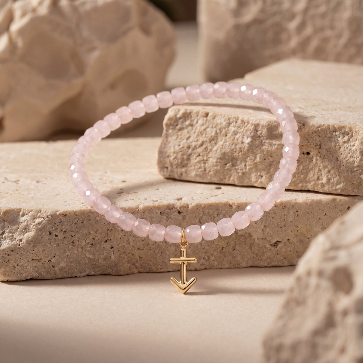 Customized for Jackson O. from Orlando, FL - Rose Quartz Love Bracelet 4-5mm