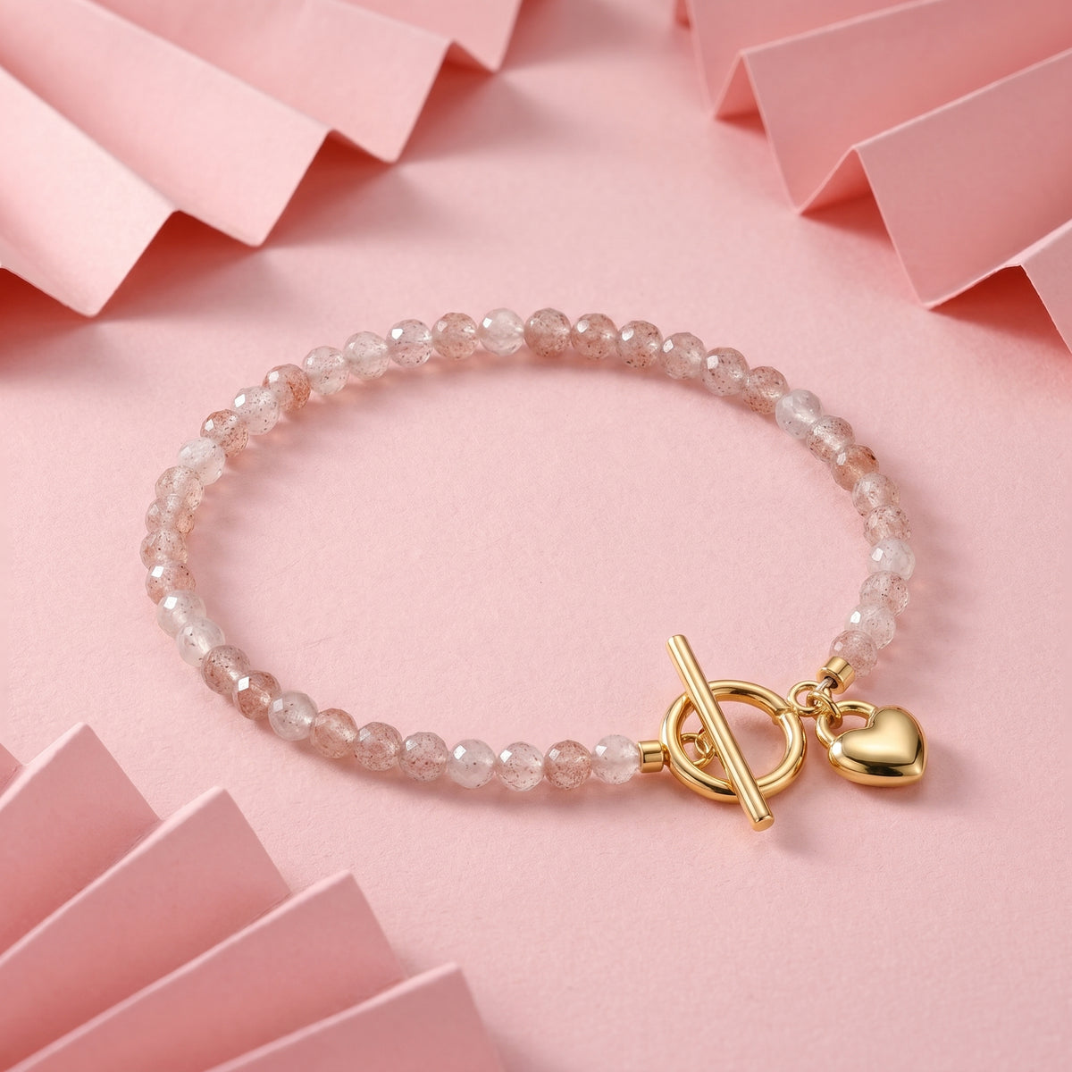 Customized for Sienna M. from Sydney, Australia - Strawberry Quartz Love Bracelet 4mm