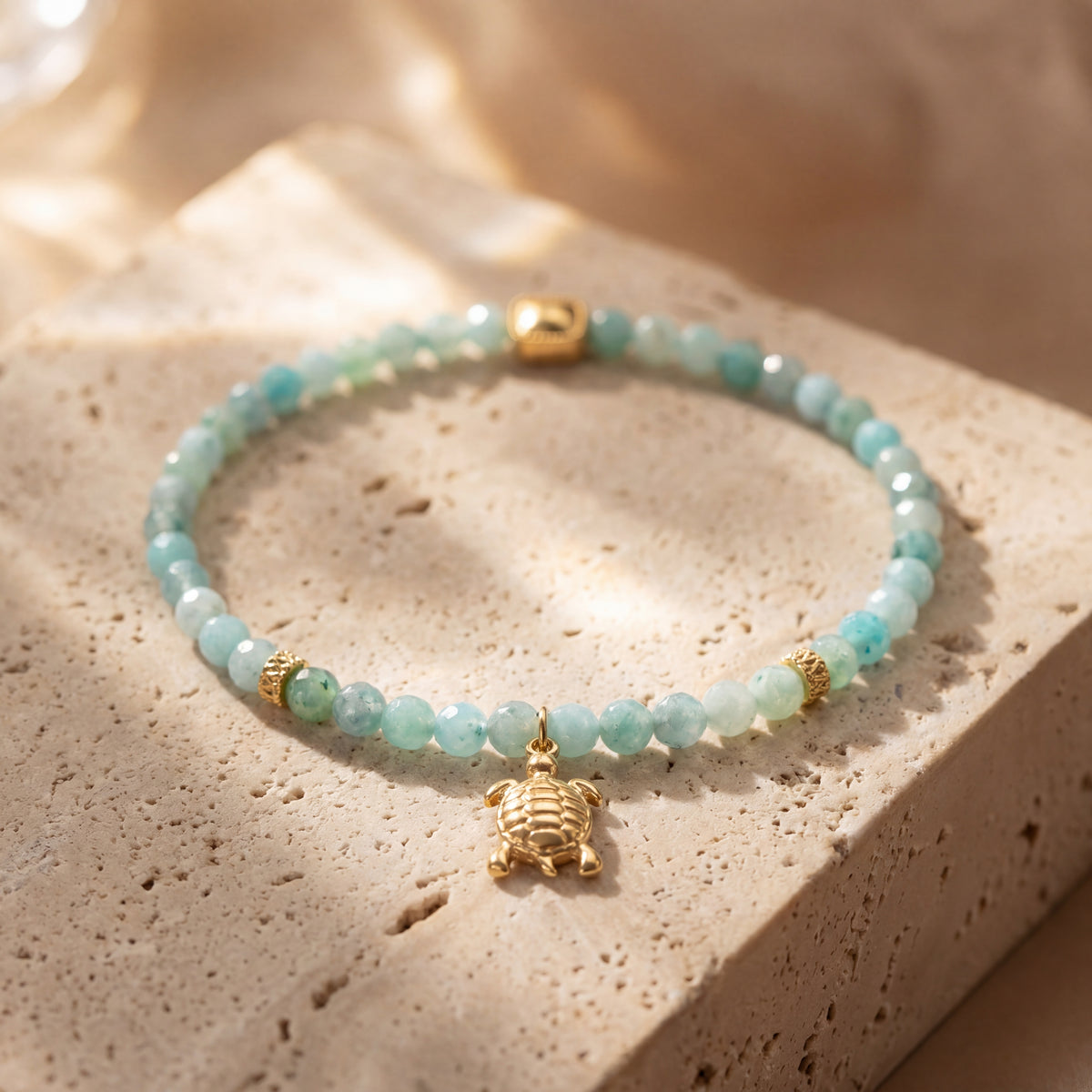 Customized for Harper J. from Dallas, TX - Amazonite Calm Bracelet 4mm