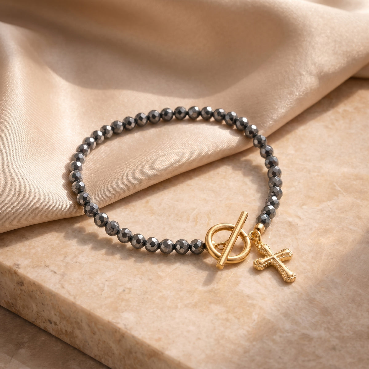 Customized for Caleb N. from Richmond, VA - Hematite Protection Bracelet 4mm