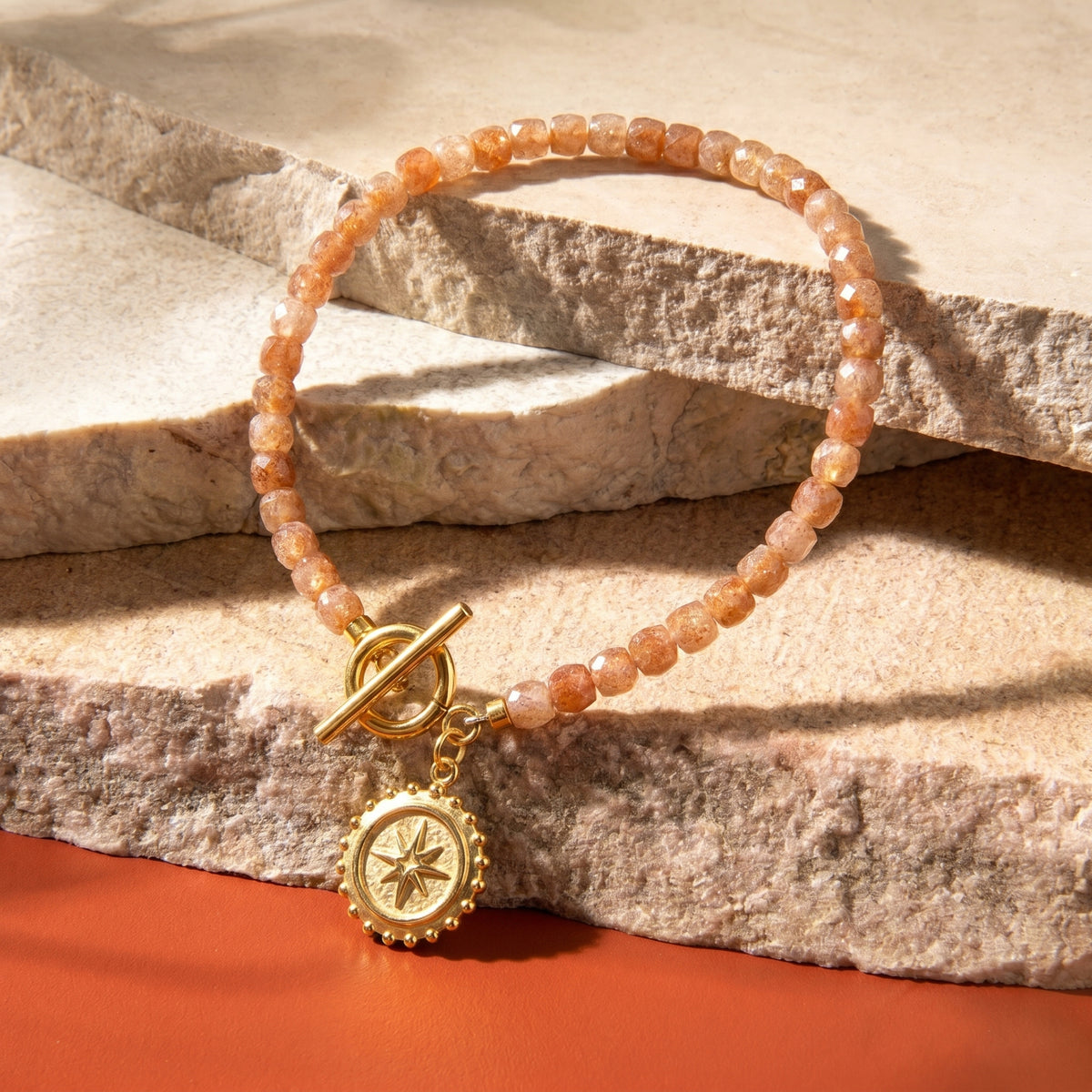 Customized for Stella J. from Palm Springs, CA - Golden Sunstone Abundance Bracelet 4-5mm