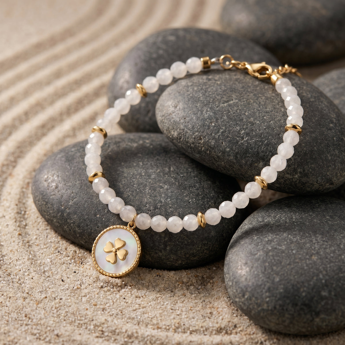 Customized for Ava M. from Seattle, WA - White Jade Protection Bracelet 4mm