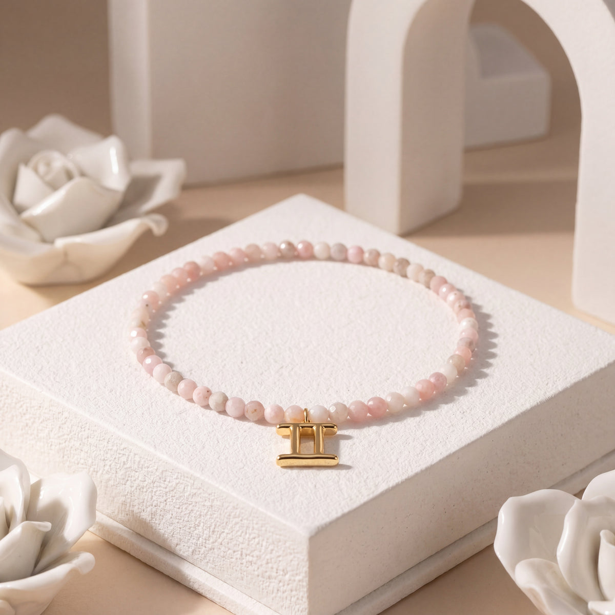 Customized for Sofia E. from Philadelphia, PA - Pink Opal Love Bracelet 4mm