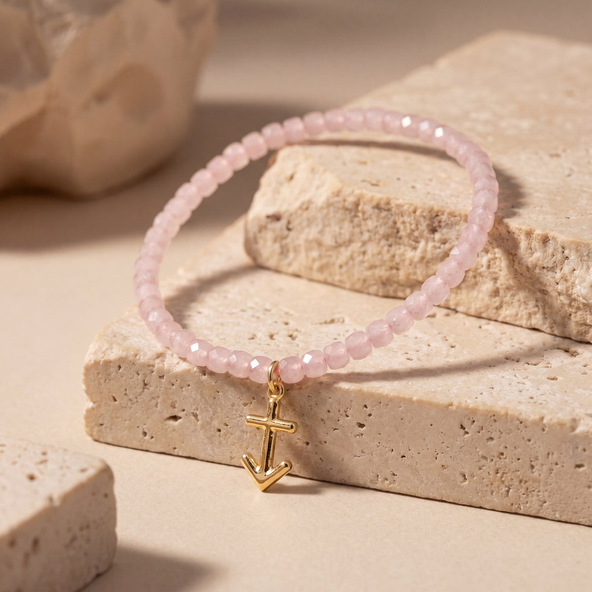 Customized for Jackson O. from Orlando, FL - Rose Quartz Love Bracelet 4-5mm