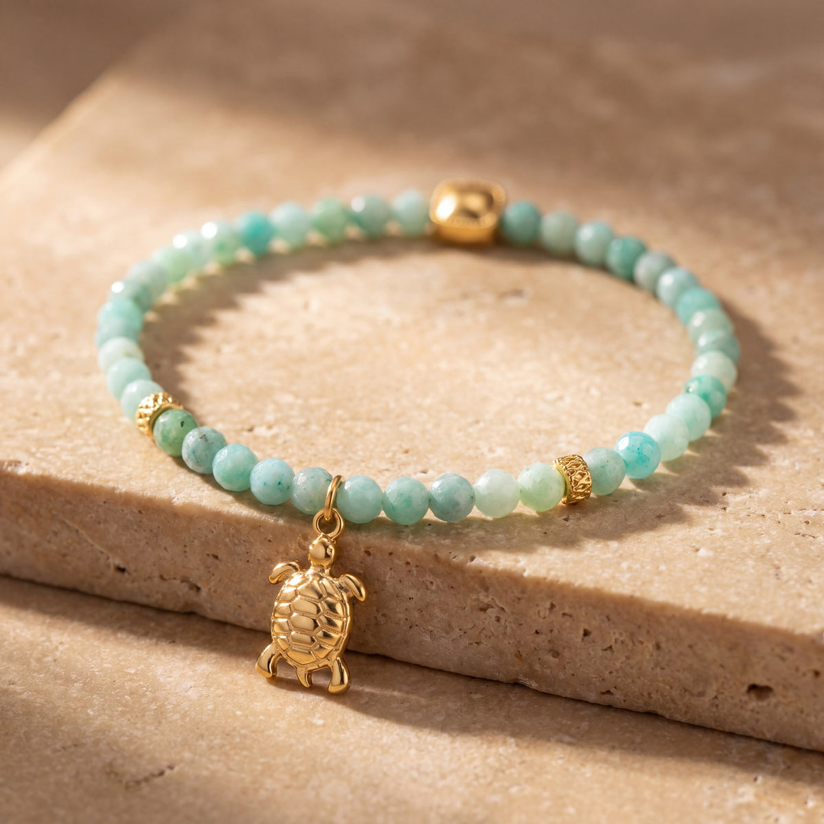 Customized for Harper J. from Dallas, TX - Amazonite Calm Bracelet 4mm