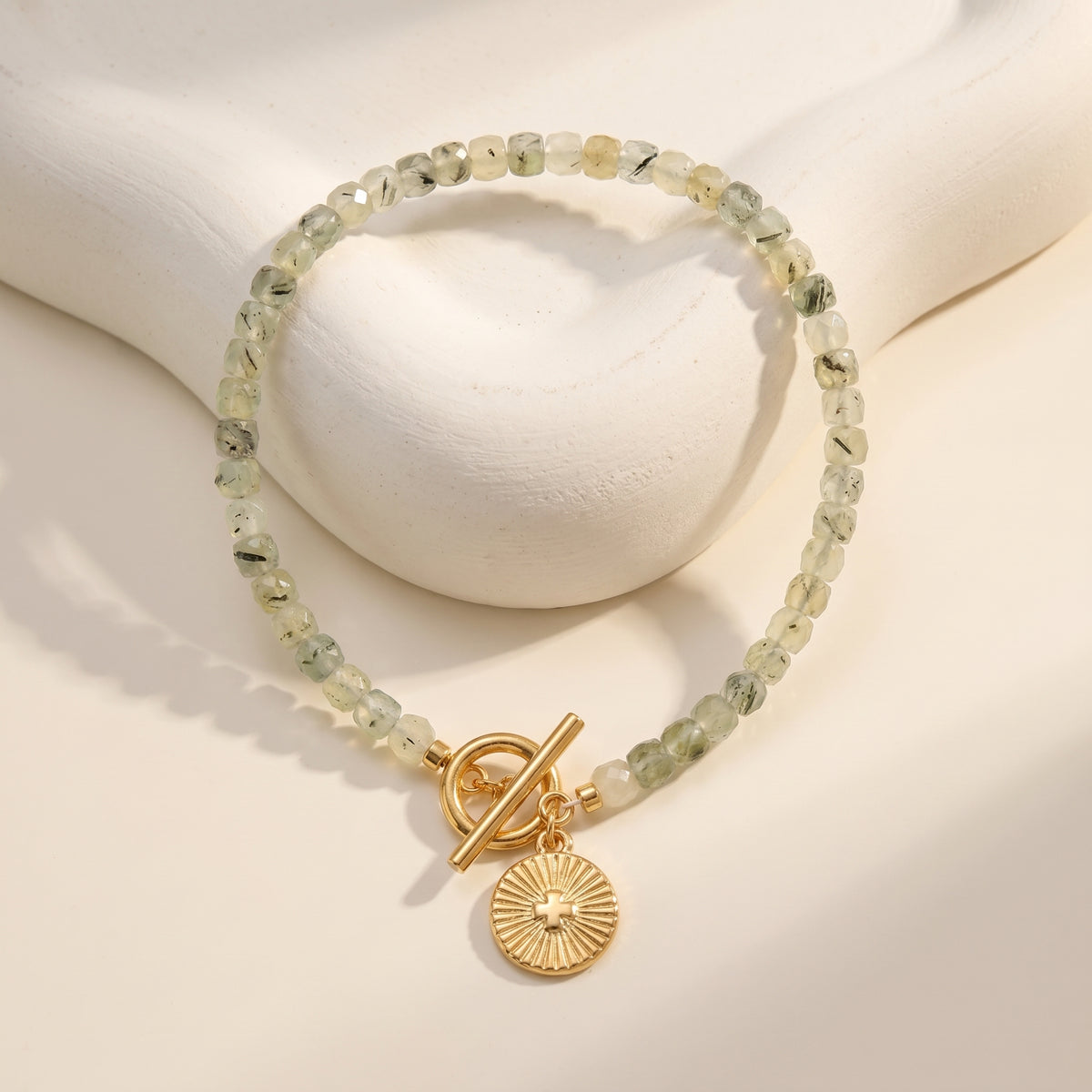 Customized for Hannah V. from Scottsdale, AZ - Prehnite Calm Bracelet 4-5mm