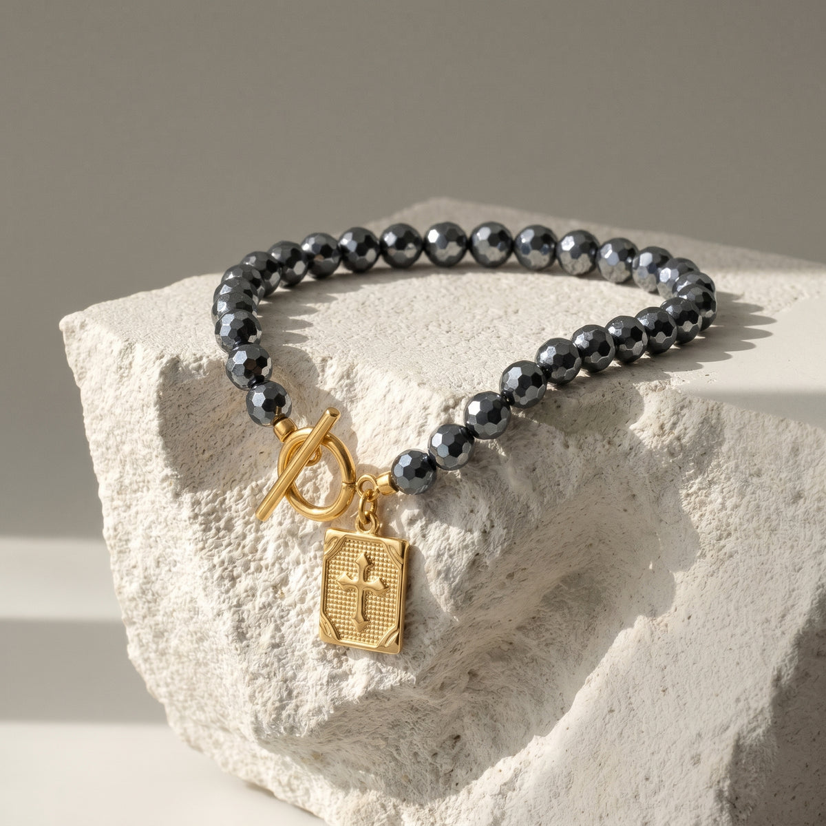 Customized for Jade L. from Toronto, Canada - Hematite Protection Bracelet 6mm