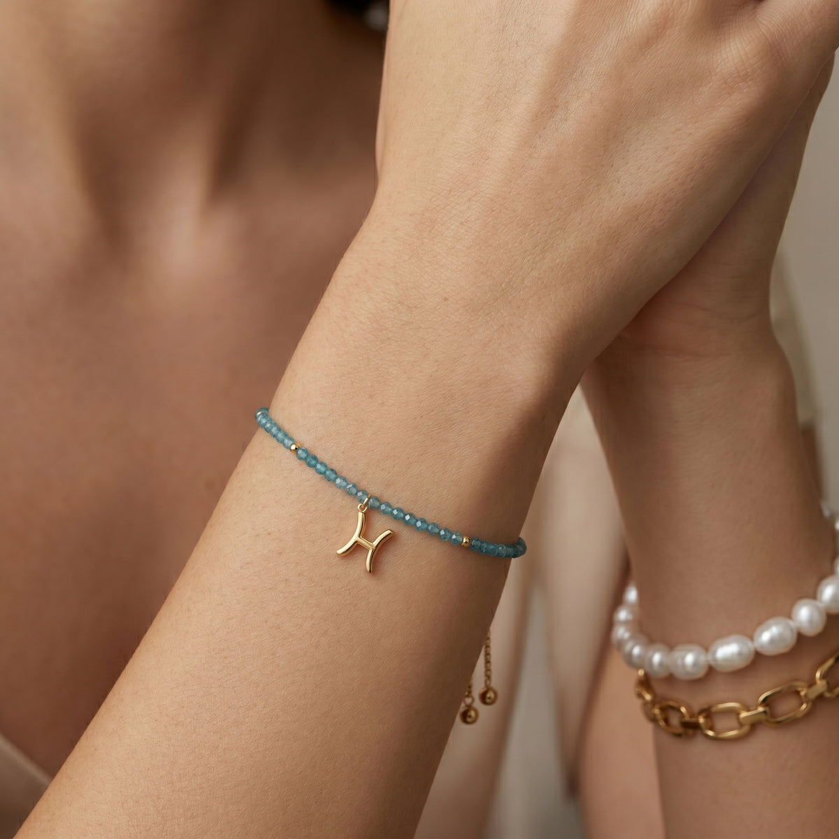 Customized for Sebastian G. from Anchorage, AK - Apatite Clarity Bracelet 2mm