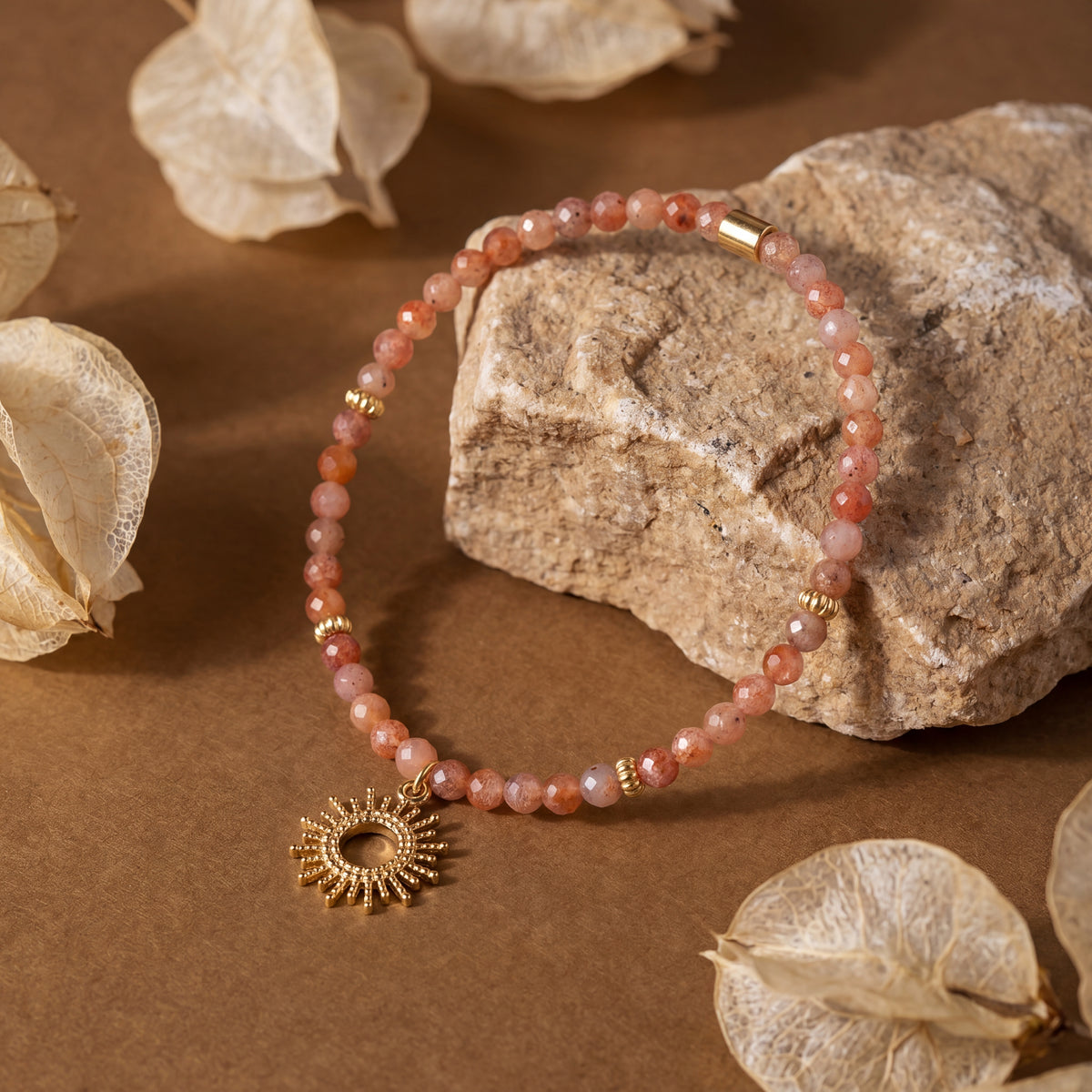 Customized for Henry V. from Minneapolis, MN - Golden Sunstone Abundance Bracelet 4mm