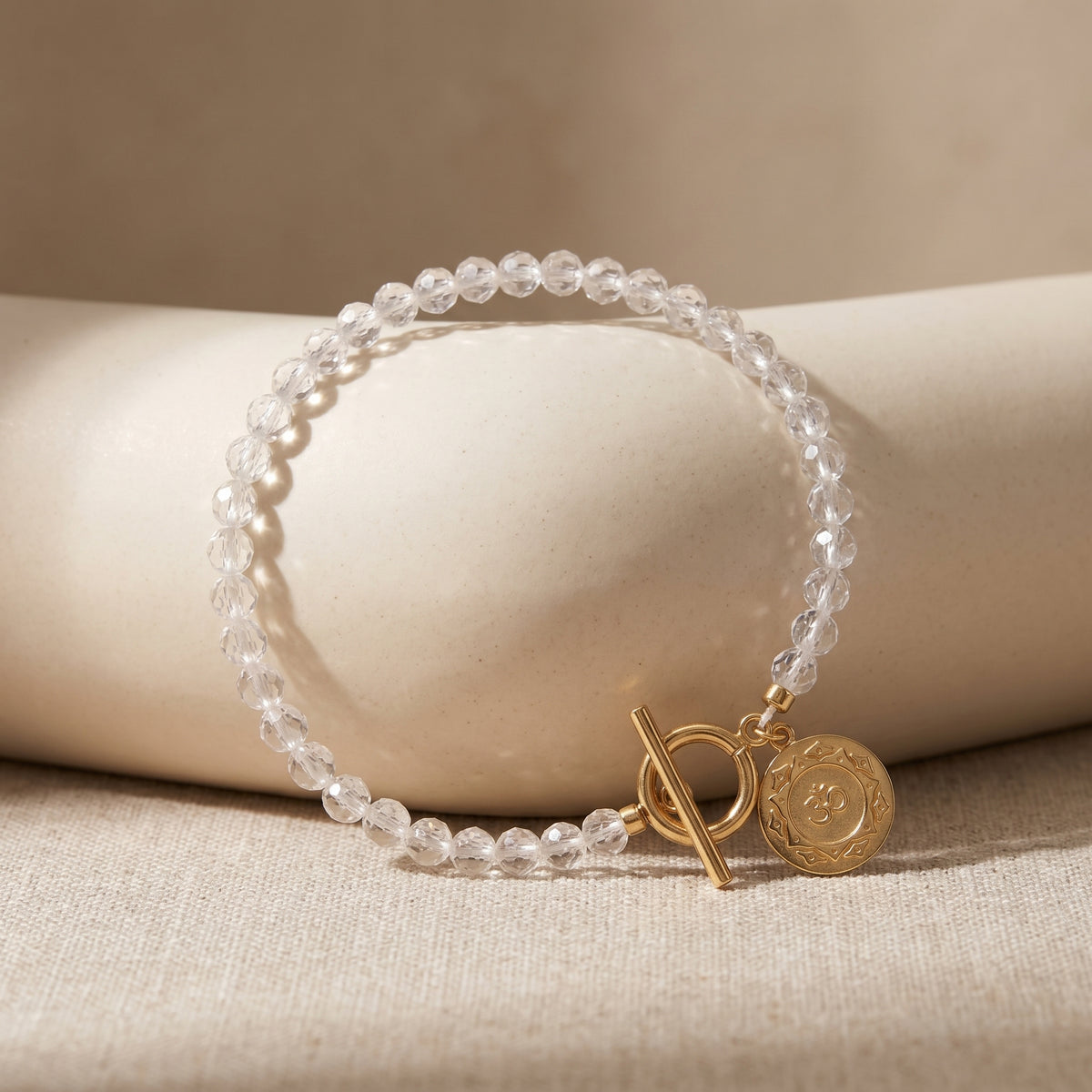 Customized for Arjun P. from Singapore - Clear Quartz Clarity Bracelet 4mm