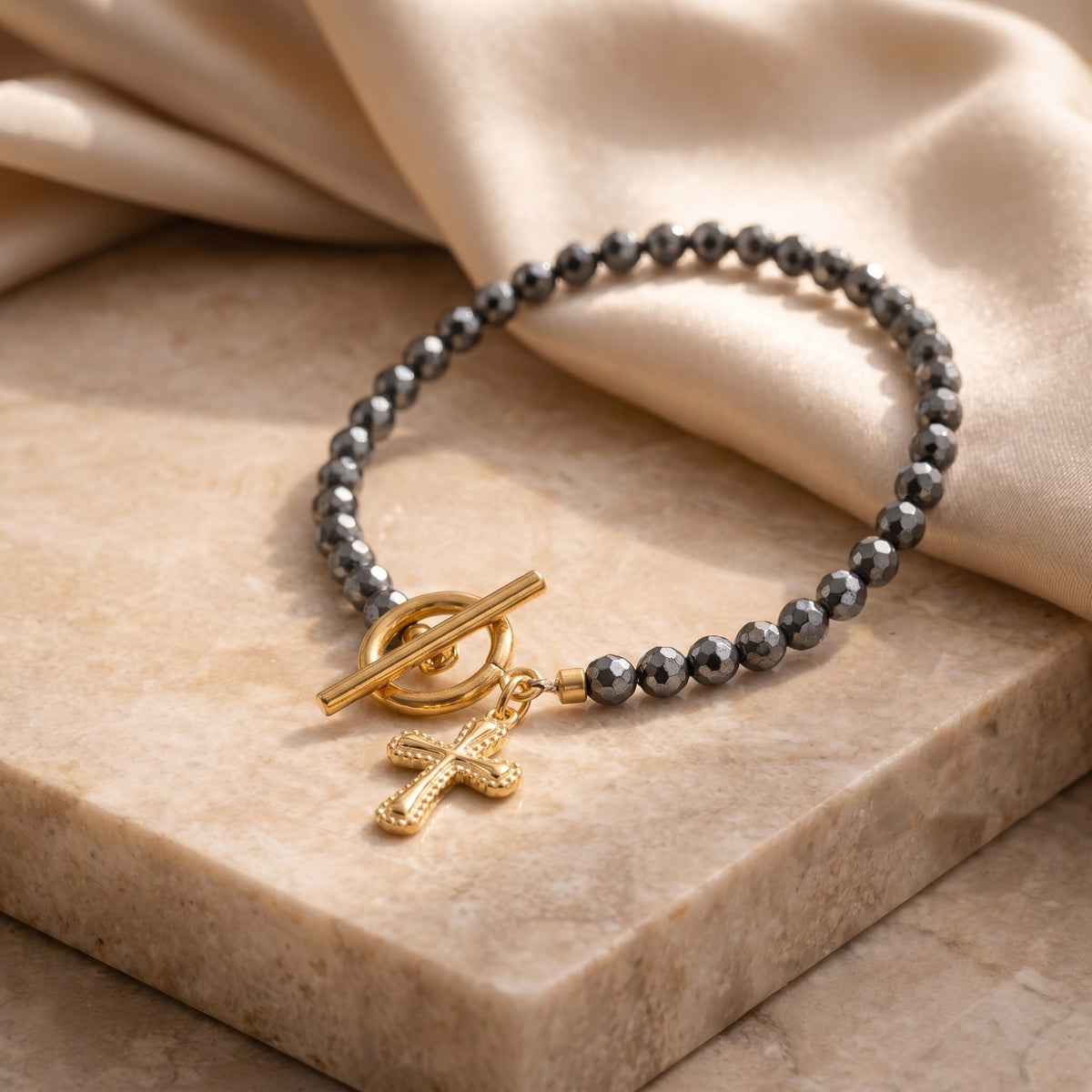 Customized for Caleb N. from Richmond, VA - Hematite Protection Bracelet 4mm