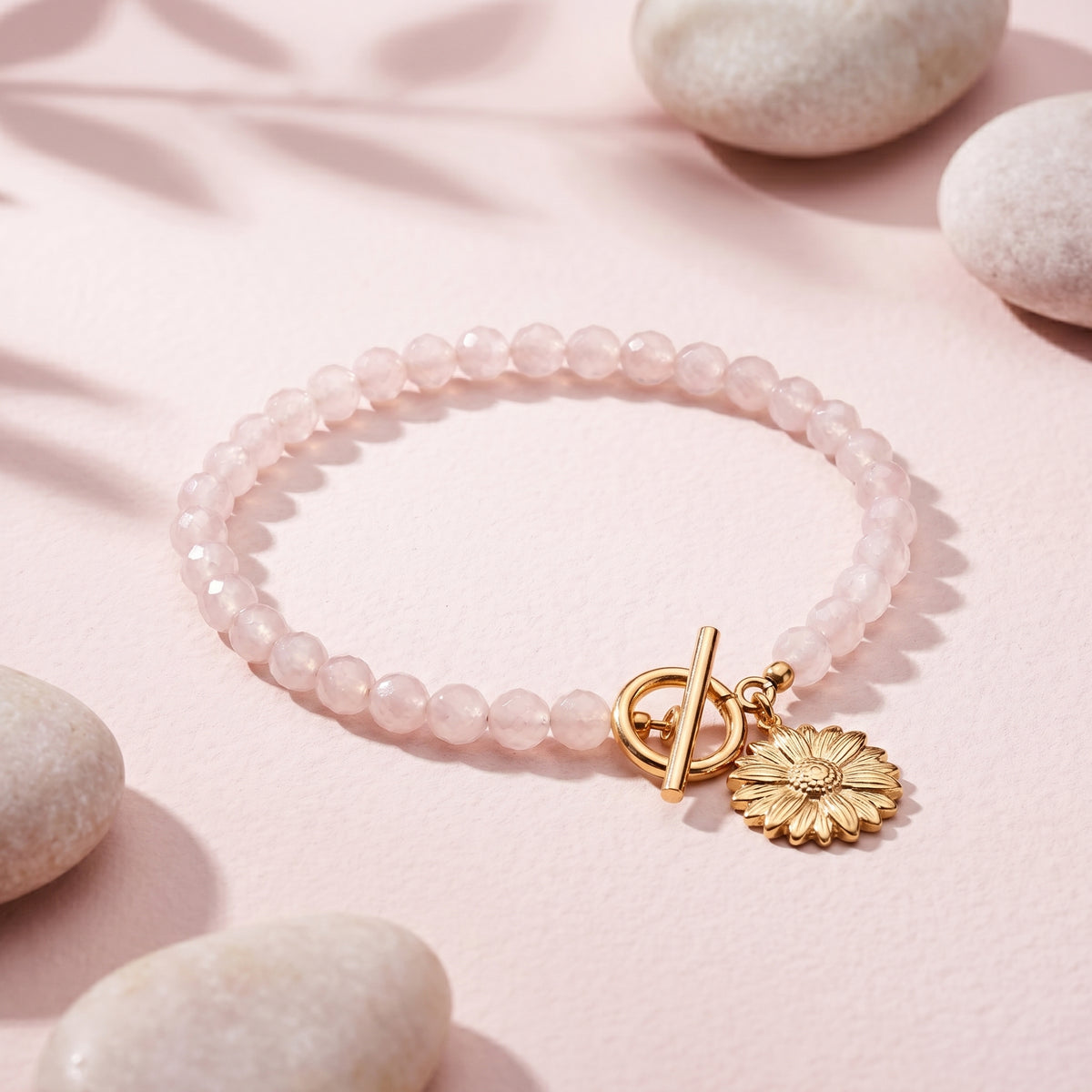 Customized for Aurora P. from Providence, RI - Rose Quartz Love Bracelet 6mm