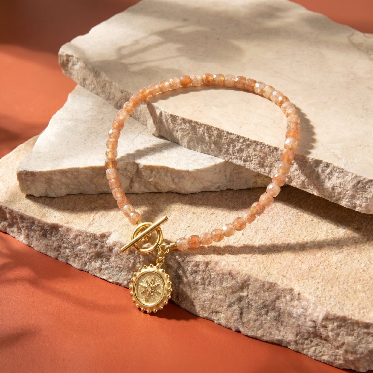 Customized for Stella J. from Palm Springs, CA - Golden Sunstone Abundance Bracelet 4-5mm