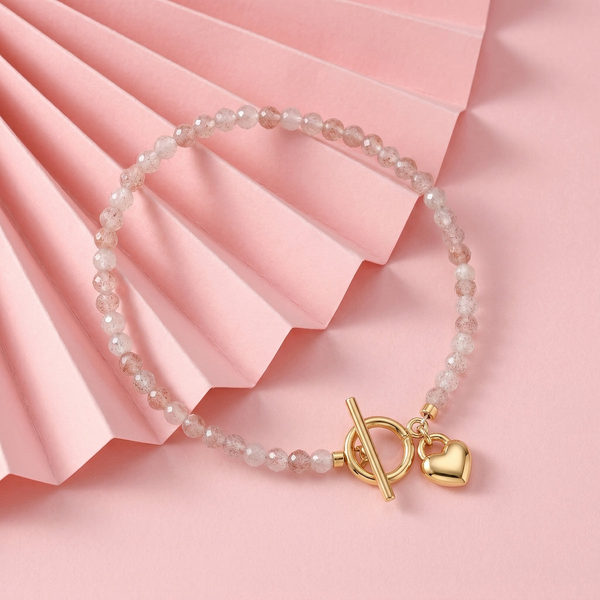 Customized for Sienna M. from Sydney, Australia - Strawberry Quartz Love Bracelet 4mm