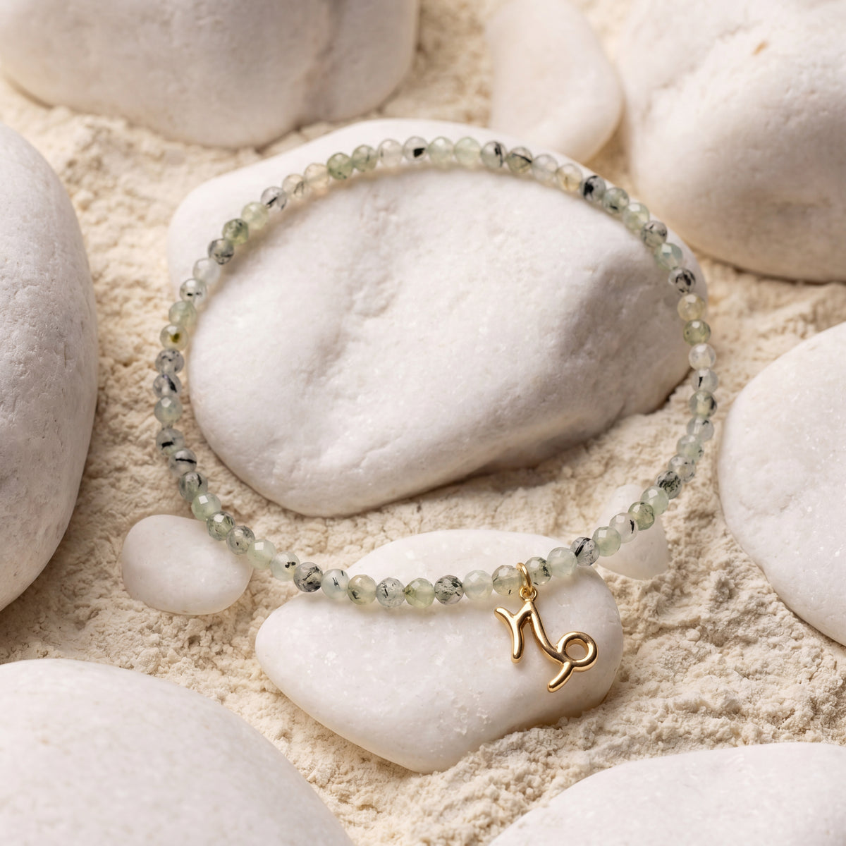 Customized for Logan Y. from Las Vegas, NV - Prehnite Calm Bracelet 4mm