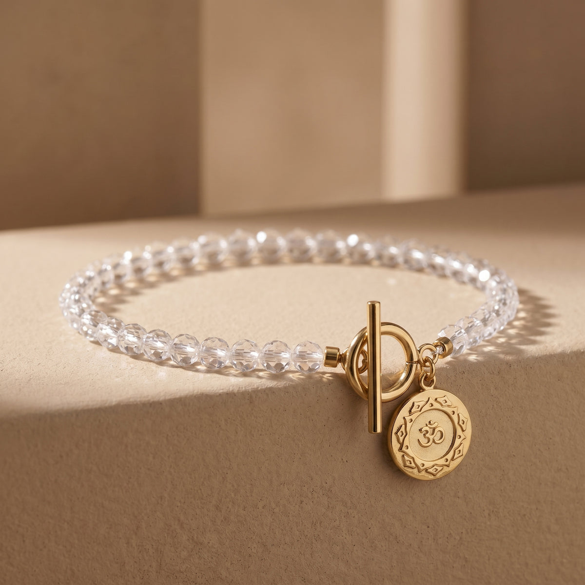 Customized for Arjun P. from Singapore - Clear Quartz Clarity Bracelet 4mm