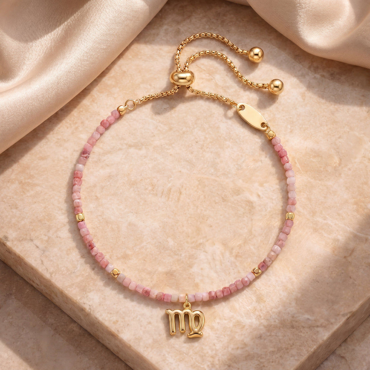Customized for Leo H. from Detroit, MI - Rhodonite Love Bracelet 2-2.5mm