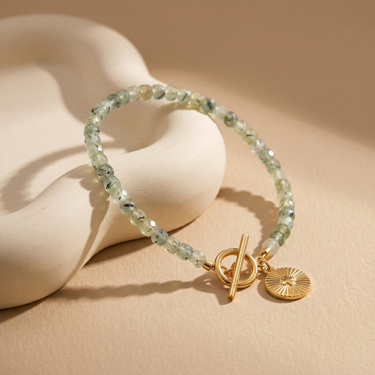 Customized for Hannah V. from Scottsdale, AZ - Prehnite Calm Bracelet 4-5mm